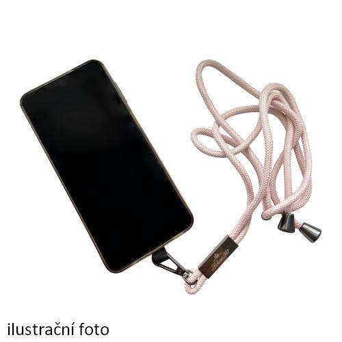 Bohemia Sekt šňůrka na telefon růžová